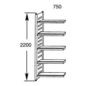 Regalfeld, 2200 x 1000 x 600 mm Regalfeld, 2200 x 1000 x 600 mm