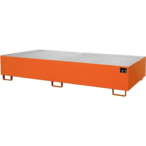 Regalwanne Typ RW/GR 2700-3, mit Gitterrost, orange RAL2000
