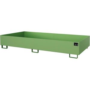 Regalwanne Typ RW/RW 2700-2, ohne Gitterrost, grün RAL6011 Regalwanne Typ RW/RW 2700-2, ohne Gitterrost, grün RAL6011