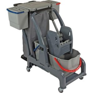 Reinigungswagen Sprintus CombiX XL, 4 Eimer/55 l insg., Müllsackhalterung, für Innenbereich, grau Reinigungswagen Sprintus CombiX XL, 4 Eimer/55 l insg., Müllsackhalterung, für Innenbereich, grau