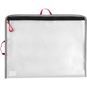 Reißverschlussbeutel FolderSys Bungee-Bag, A4, 0,20 mm, Kordel/Bordierband/Schlaufen, B 355 x H 275 mm, PVC-freie Folie, transparent-rot-grau-schwarz Reißverschlussbeutel FolderSys Bungee-Bag, A4, 0,20 mm, Kordel/Bordierband/Schlaufen, B 355 x H 275 mm, PVC-freie Folie, transparent-rot-grau-schwarz