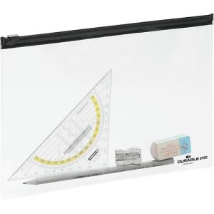 Reißverschlusstasche Zip Bag, transparent mit schwarzem Zipper, A5, 5 St. Reißverschlusstasche Zip Bag, transparent mit schwarzem Zipper, A5, 5 St.