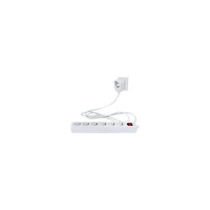 REV Powersplit – Steckdosenleiste – 3500 Watt – Ausgangsanschlüsse: 7 (Stromversorgung) – 2 m Schnur – weiß REV Powersplit – Steckdosenleiste – 3500 Watt – Ausgangsanschlüsse: 7 (Stromversorgung) – 2 m Schnur – weiß