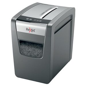 Rexel Momentum X410-SL Slimline Aktenvernichter P4, Partikelschnitt 4 x 28 mm, 23 l, 10 Blatt Schnittleistung, Anti-Papierstau-Technologie, schwarz Rexel Momentum X410-SL Slimline Aktenvernichter P4, Partikelschnitt 4 x 28 mm, 23 l, 10 Blatt Schnittleistung, Anti-Papierstau-Technologie, schwarz