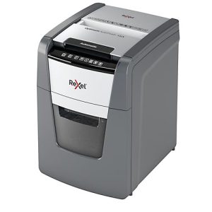 Rexel Optimum AutoFeed+ 100X Aktenvernichter P4, Vollautomatik, Partikelschnitt 4 x 28 mm, 34 l, 100 Blatt Schnittleistung, schwarz Rexel Optimum AutoFeed+ 100X Aktenvernichter P4, Vollautomatik, Partikelschnitt 4 x 28 mm, 34 l, 100 Blatt Schnittleistung, schwarz