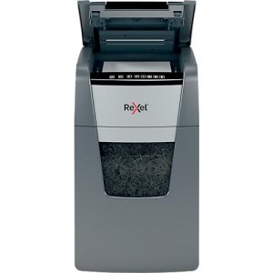 Rexel Optimum AutoFeed+ 150M Aktenvernichter P5, Vollautomatik, Mikroschnitt 2 x 15 mm, 44 l, 150 Blatt Schnittleistung, schwarz Rexel Optimum AutoFeed+ 150M Aktenvernichter P5, Vollautomatik, Mikroschnitt 2 x 15 mm, 44 l, 150 Blatt Schnittleistung, schwarz