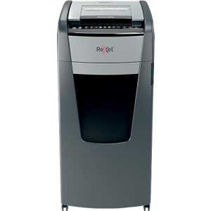 Rexel Optimum AutoFeed+ 600X Aktenvernichter P4, Vollautomatik, Partikelschnitt 4 x 36 mm, 110 l, 600 Blatt Schnittleistung, mit Rollen, schwarz Rexel Optimum AutoFeed+ 600X Aktenvernichter P4, Vollautomatik, Partikelschnitt 4 x 36 mm, 110 l, 600 Blatt Schnittleistung, mit Rollen, schwarz