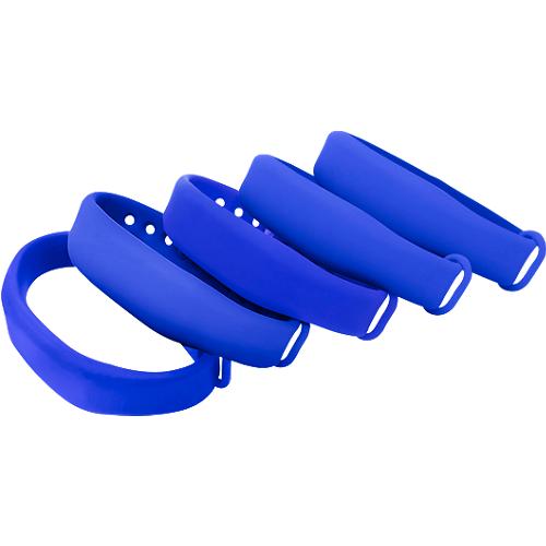 RFID-Armband, f. RFID-Schließsysteme, Mifare Ultralight (13,56 MHz), blau, 5 Stück