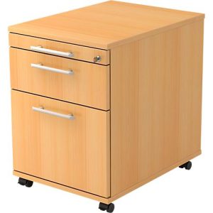 Rollcontainer, 1 Schub, 1 Utensilienauszug, Hängeregistraturauszug, B 428 x T 580 x H 590 mm, Buche-Dekor Rollcontainer, 1 Schub, 1 Utensilienauszug, Hängeregistraturauszug, B 428 x T 580 x H 590 mm, Buche-Dekor