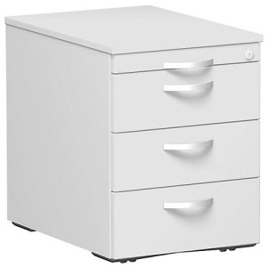 Rollcontainer ALICANTE, 3 Schübe & 1 Utensilienauszug, B 430 x T 600 x H 566 mm, lichtgrau Rollcontainer ALICANTE, 3 Schübe & 1 Utensilienauszug, B 430 x T 600 x H 566 mm, lichtgrau