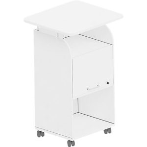 Rollcontainer BEXXSTAR, 2 Böden, 1 abschließbares Fach mit Griff, Top-Platte, Lenkrollen, B 700 x T 630 x H 1130 mm, Holz, weiß Rollcontainer BEXXSTAR, 2 Böden, 1 abschließbares Fach mit Griff, Top-Platte, Lenkrollen, B 700 x T 630 x H 1130 mm, Holz, weiß