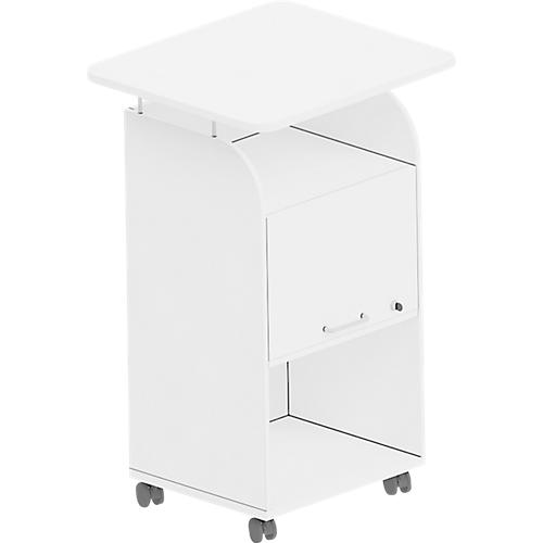 Rollcontainer BEXXSTAR, 2 Böden, 1 abschließbares Fach mit Griff, Top-Platte, Lenkrollen, B 700 x T 630 x H 1130 mm, Holz, weiß