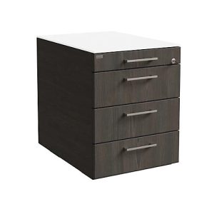 Rollcontainer SOLUS PLAY, 1 + 3 Schübe, mit Griff, B 430 x T 600 x H 562 mm, Mooreiche Rollcontainer SOLUS PLAY, 1 + 3 Schübe, mit Griff, B 430 x T 600 x H 562 mm, Mooreiche