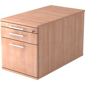 Rollcontainer ULM, 1 Utensilienauszug, 1 Schub, HR-Auszug, B 428 x T 800 x H 512 mm, Nussbaum Rollcontainer ULM, 1 Utensilienauszug, 1 Schub, HR-Auszug, B 428 x T 800 x H 512 mm, Nussbaum