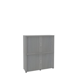 Rollladenschrank, 4 OH, 2teilig, ohne Mitteltrennwand, B 1350 mm, silber Rollladenschrank, 4 OH, 2teilig, ohne Mitteltrennwand, B 1350 mm, silber