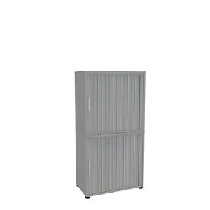 Rollladenschrank, 4 OH, 2teilig, ohne Mitteltrennwand, B 800 mm, silber Rollladenschrank, 4 OH, 2teilig, ohne Mitteltrennwand, B 800 mm, silber