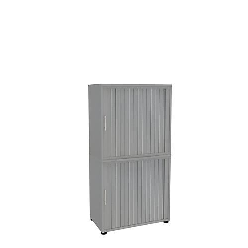Rollladenschrank, 4 OH, 2teilig, ohne Mitteltrennwand, B 800 mm, silber