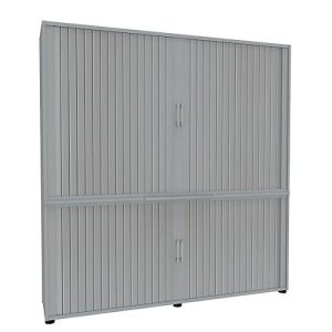 Rollladenschrank, 5 OH, 2teilig, mit Mitteltrennwand, B 1800 mm, lichtgrau Rollladenschrank, 5 OH, 2teilig, mit Mitteltrennwand, B 1800 mm, lichtgrau