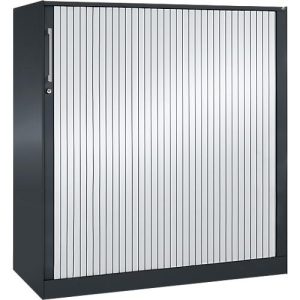 Rollladenschrank ASISTO C 3000, 3 Ordnerhöhen, B 1200 mm, anthrazit/alusilber Rollladenschrank ASISTO C 3000, 3 Ordnerhöhen, B 1200 mm, anthrazit/alusilber