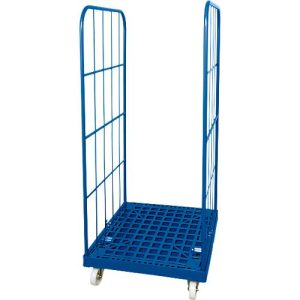 Rollplatte, Kunststoff, mit 2 Seitengittern, Höhe 1650 mm, enzianblau RAL 5010 Rollplatte, Kunststoff, mit 2 Seitengittern, Höhe 1650 mm, enzianblau RAL 5010