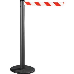 RS-GUIDESYSTEMS® Gurtpfosten GLA 28, anthrazit, Gurt rot/weiß RS-GUIDESYSTEMS® Gurtpfosten GLA 28, anthrazit, Gurt rot/weiß