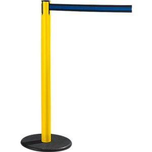 RS-GUIDESYSTEMS® Gurtpfosten GLA 28, gelb, Gurt schwarz/blau RS-GUIDESYSTEMS® Gurtpfosten GLA 28, gelb, Gurt schwarz/blau