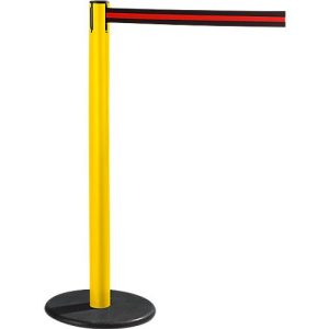 RS-GUIDESYSTEMS® Gurtpfosten GLA 28, gelb, Gurt schwarz/rot RS-GUIDESYSTEMS® Gurtpfosten GLA 28, gelb, Gurt schwarz/rot