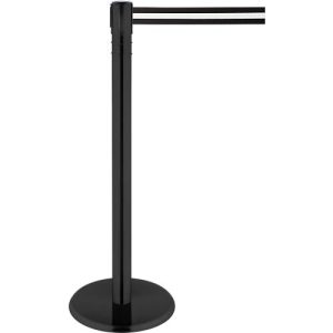 RS-GUIDESYSTEMS Gurtpfosten GLA 86, Metall, Höhe 1000 mm, Gurtbandmaß L 7000 x B 100 mm, schwarz/weiß schraffiert RS-GUIDESYSTEMS Gurtpfosten GLA 86, Metall, Höhe 1000 mm, Gurtbandmaß L 7000 x B 100 mm, schwarz/weiß schraffiert