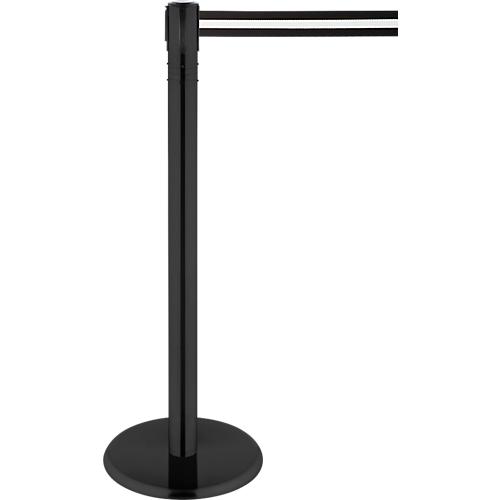 RS-GUIDESYSTEMS Gurtpfosten GLA 86, Metall, Höhe 1000 mm, Gurtbandmaß L 7000 x B 100 mm, schwarz/weiß schraffiert