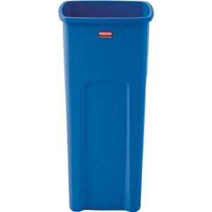 Rubbermaid Abfallbehälter Untouchable®, mit Recycling-Logo, 87 Liter, blau Rubbermaid Abfallbehälter Untouchable®, mit Recycling-Logo, 87 Liter, blau
