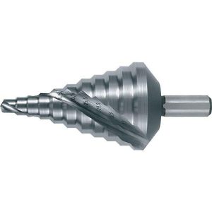 RUKO Stufenbohrer, Ø 6,5-40,5 mm, HSS Spiralnut Z.2, 11 Stufen, Spitzenwinkel 118°, Schaft mit 3 Spannflächen