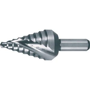 RUKO Stufenbohrer HSS, Ø 4-20 mm, Spiralnut, L 58 mm, Kreuzanschliff, Spitzenwinkel 118°, für Schaltschrankbau