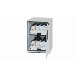Säuren- und Laugen-Unterbauschrank asecos SL-CLASSIC-UB, Flügeltür, Anschlag rechts, Front Lichtgrau, B 590 x T 570 x H 800 mm Säuren- und Laugen-Unterbauschrank asecos SL-CLASSIC-UB, Flügeltür, Anschlag rechts, Front Lichtgrau, B 590 x T 570 x H 800 mm