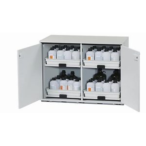 Säuren- und Laugen-Unterbauschrank asecos SL-CLASSIC-UB, Flügeltüren, Front Lichtgrau, B 1100 x T 570 x H 800 mm Säuren- und Laugen-Unterbauschrank asecos SL-CLASSIC-UB, Flügeltüren, Front Lichtgrau, B 1100 x T 570 x H 800 mm