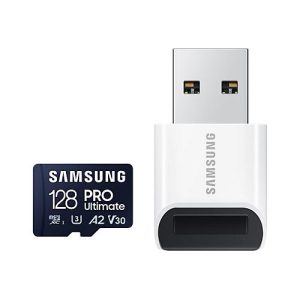Samsung PRO Ultimate MB-MY128SB – Flash-Speicherkarte – 128 GB – A2 / Video Class V30 / UHS-I U3 – microSDXC UHS-I – Blau Samsung PRO Ultimate MB-MY128SB – Flash-Speicherkarte – 128 GB – A2 / Video Class V30 / UHS-I U3 – microSDXC UHS-I – Blau