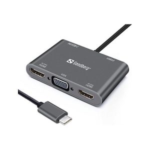 Sandberg USB-C Dock – Dockingstation – USB-C – VGA, HDMI