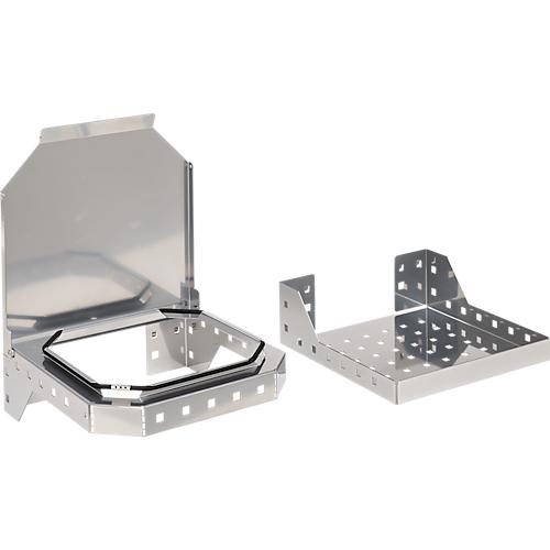 Schäfer Shop Genius Abfallsammler für FS Putzmittelschränke, Stahlblech weißaluminium RAL 9006, B 910 x T 490 x H 80 mm