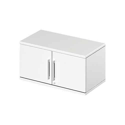 Schäfer Shop Genius Aufsatz-Flügeltürenschrank TETRIS WOOD, 1 OH, B 800, weiß
