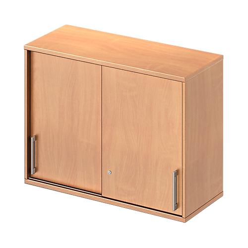 Schäfer Shop Genius Aufsatz-Schiebetürenschrank TETRIS WOOD, 2 OH, B 1000 mm, Höhe inkl. Gleiter, Buche-Dekor