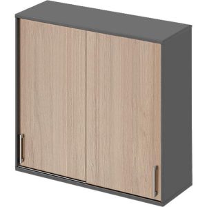 Schäfer Shop Genius Aufsatz-Schiebetürenschrank TETRIS WOOD, 3 OH, B 1200 mm,graphit/Eiche Schäfer Shop Genius Aufsatz-Schiebetürenschrank TETRIS WOOD, 3 OH, B 1200 mm,graphit/Eiche