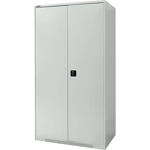 Schäfer Shop Genius Flügeltürenschrank FS, Stahl, mit Belüftungslöchern, B 1055 x T 620 x H 1950 mm, 5 OH, Lichtgrau/Lichtgrau, bis 500 kg