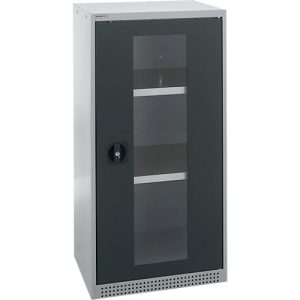 Schäfer Shop Genius Flügeltürenschrank FS, Stahl, Sichtfenster, Lüftungslöcher, B 545 x T 520 x H 1105 mm, 3 OH, Weißalu/Anthrazitgrau, bis 150 kg Schäfer Shop Genius Flügeltürenschrank FS, Stahl, Sichtfenster, Lüftungslöcher, B 545 x T 520 x H 1105 mm, 3 OH, Weißalu/Anthrazitgrau, bis 150 kg
