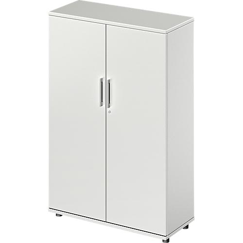 Schäfer Shop Genius Flügeltürenschrank TETRIS WOOD, 4 OH, Höhe inkl. Gleiter, B 1000 mm, lichtgrau