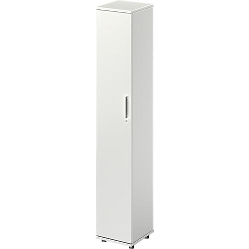 Schäfer Shop Genius Flügeltürenschrank TETRIS WOOD, 6 OH, B 400 x T 421 x H 2270 mm, Höhe inkl. Gleiter, Tür links, lichtgrau