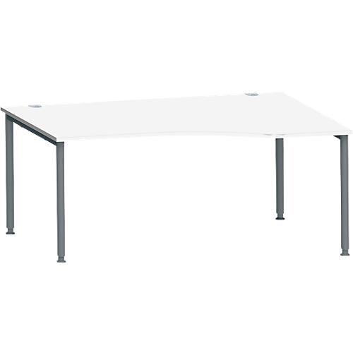 Schäfer Shop Genius Freiformschreibtisch MODENA FLEX, Ansatz links B 1800 mm, Kirsche Romana/anthra.