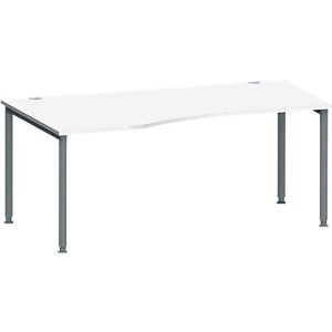 Schäfer Shop Genius Freiformschreibtisch MODENA FLEX, Ansatz links B 1800 mm, weiß/anthrazit Schäfer Shop Genius Freiformschreibtisch MODENA FLEX, Ansatz links B 1800 mm, weiß/anthrazit