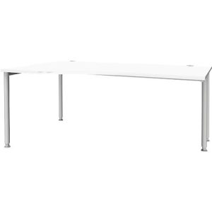 Schäfer Shop Genius Freiformschreibtisch MODENA FLEX, Ansatz links, weiß/weißaluminium Schäfer Shop Genius Freiformschreibtisch MODENA FLEX, Ansatz links, weiß/weißaluminium