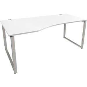 Schäfer Shop Genius Freiformschreibtisch MODENA FLEX, Bügelfuß, manuell höhenverstellbar, Ansatz links, B 1800 mm, weiß Schäfer Shop Genius Freiformschreibtisch MODENA FLEX, Bügelfuß, manuell höhenverstellbar, Ansatz links, B 1800 mm, weiß