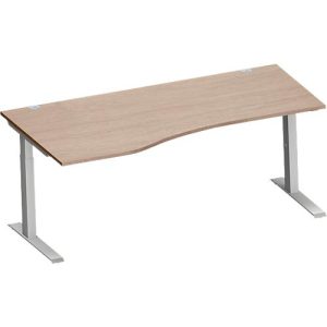 Schäfer Shop Genius Freiformschreibtisch MODENA FLEX, C-Fuß-Rechteckrohr, B 1800 mm, Ansatz links, Eiche-Dekor/weißalu Schäfer Shop Genius Freiformschreibtisch MODENA FLEX, C-Fuß-Rechteckrohr, B 1800 mm, Ansatz links, Eiche-Dekor/weißalu