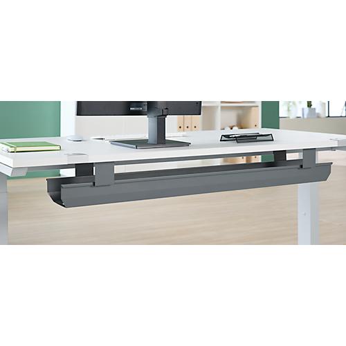 Schäfer Shop Genius Kabelkanal für Tischbreite 1600 mm, abklappbar, Stahl, anthrazit